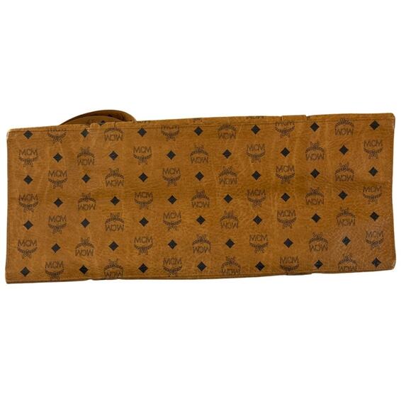 MCM Vintage Cognac Visetos Coated Canvas Large Tote Bag | Made in Germany - Picture 11 of 14